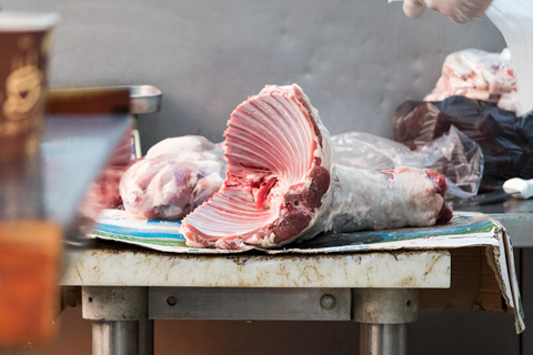 Lamb ribs in Mahane Yehuda Market Jerusalem Israel