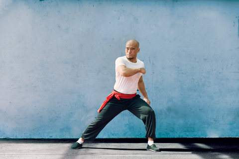 Man practicing martial arts Singapore