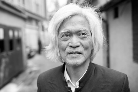 White haired man Shanghai China