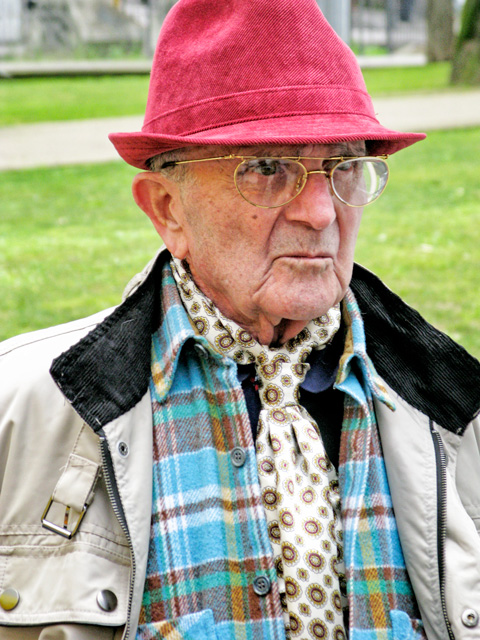 Old dapper man Sardinia Italy