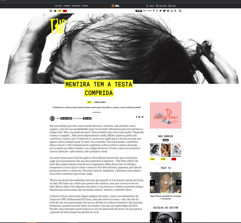 Brazilian Blog Trip article on Chris Marino and Combover: the Movie