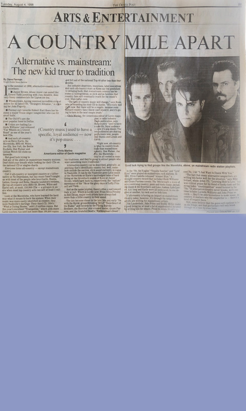 Denver Post article on Americana Music with quotes from Chris Marino